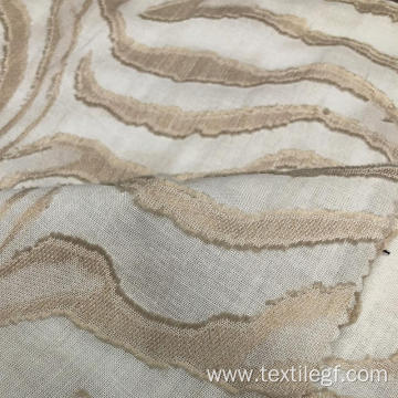 White And Golden Pattern Tc Woven Fabric